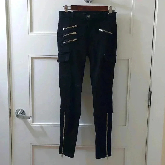 J Brand Denim - J Brand black cargo skinny jeans size 27